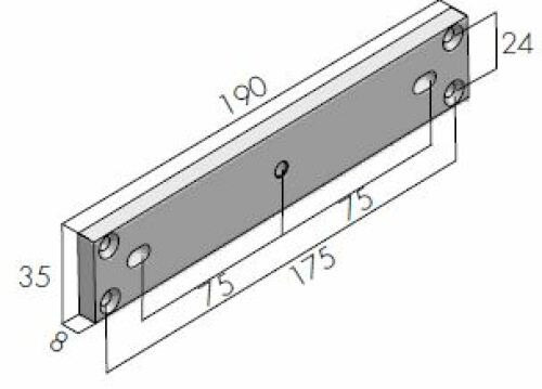 Openers MRF820 Kit de montaje MEX500/530 en puerta cortafuego