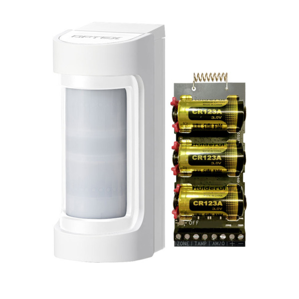 Optex AXPRO-VXS-RAM-W AXPRO-VXS-RAM-W Detector Optex de doble PIR para exteriores. Incorpora transmisor vía radio HIK-327 (DS-PM