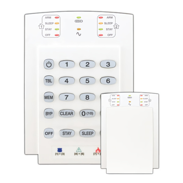 PARADOX K10V Teclado LED 10 zonas. Diseño vertical. No cumple grado