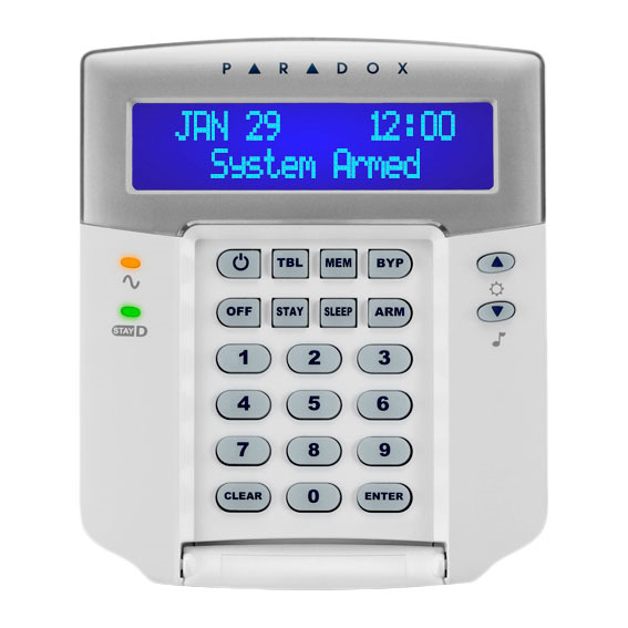 PARADOX K32LCD+ ENGLISH Teclado de LCD Paradox K32LCD+ cableado de 32 caracteres - English