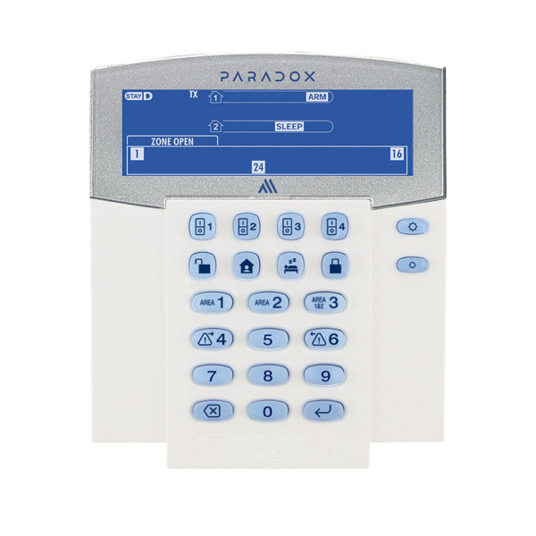 PARADOX K38M-3YS Teclado LCD inalámbrico bidireccional de 32 zonas 2 particiones
