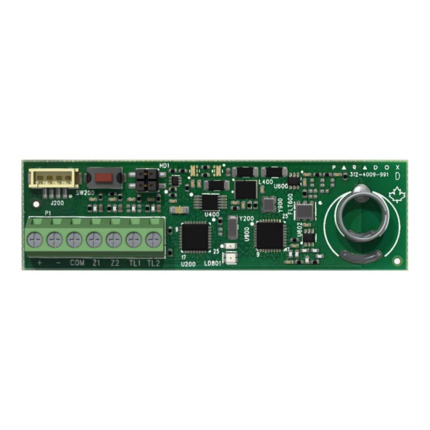Comprar Paradox PAR-347 ZX22-J5E Transmisor universal de 2 zonas Magellan. Entrada de 2 zonas cableadas. Entrada de tamper (L2). Supervisión de batería baja. Firmware actualizable a través del 307USB. Compatible con todos los sistemas Magellan