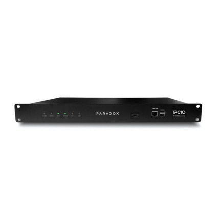 Comprar Paradox PAR-360 IPC10 Conversor de IP a CRA. Tecnología MQTT. Diseñado para recibir los datos IP de los sistemas Paradox, convertirlos a formato CID y enviarlos al software de CRA. Admite hasta 5000 cuentas. Bajo consumo de energía. Conexión de u