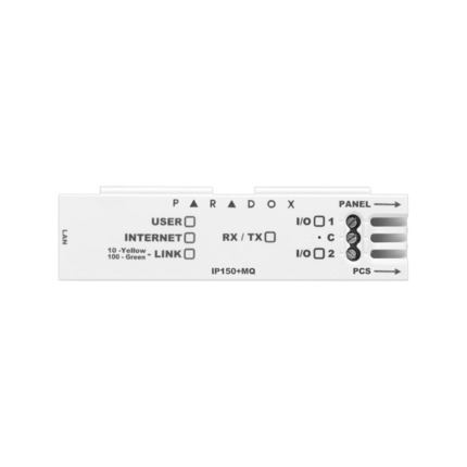 Comprar Paradox PAR-365 IP150+MQ-MQT Módulo IP para comunicación y supervisión remotas de sistemas Paradox. Conexión Ethernet y tecnología MQTT para comunicación. Compatible con BlueEye y otros software específicos de Paradox. Permite actualización y dow