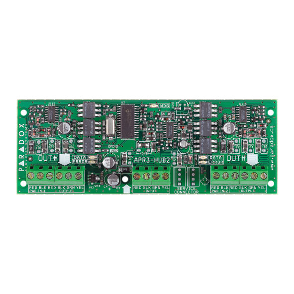 Paradox PAR-68 HUB2 Hub aislador y amplificador de señal para BUS. Compatible con SPECTRA PLUS y EVO.