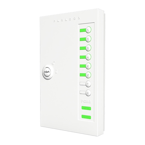 PARADOX PGM82 Módulo de 8 salidas PGM ( relés ) Paradox con caja (1)