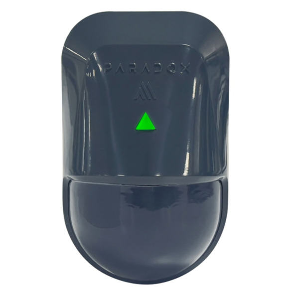 PARADOX PMD5M-8DQ Detector PIR inalámbrico bidireccional Supercompacto Doble elemento Óptica única para interiores Gris