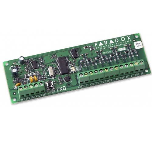 PARADOX ZX8 Módulo expansor de 8 zonas ( 16 con ATZ ) + 1 salida PGM. Grado 3