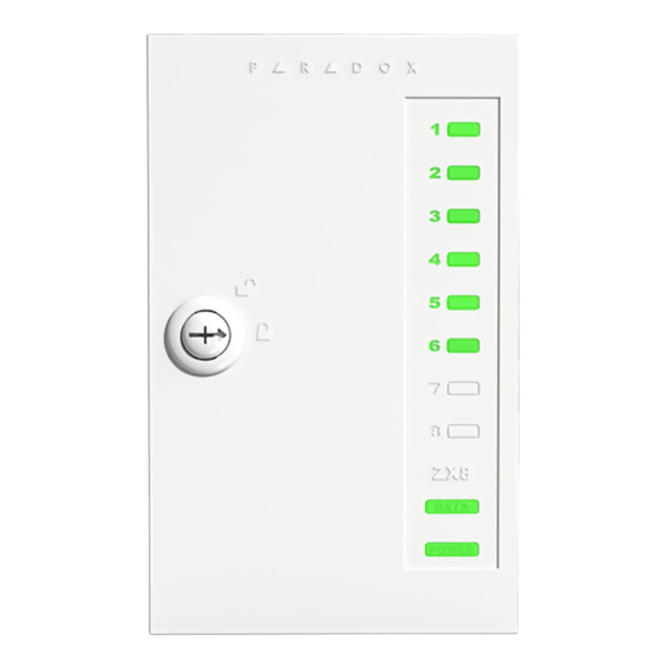PARADOX ZX82 Módulo Expansor de 8 zonas. Leds indicadores de estado. Caja ABS con cierre. Grado 3