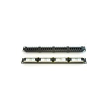 Patch panel de 24 puertos Cat 6 UTP RJ45. Compatible con Cat 5e UTP. Adecuado para rack estándar de 19?. El bloque de conexión a