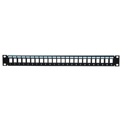 Patch Panel Rack 19" 1U 24 Puertos para Keystone