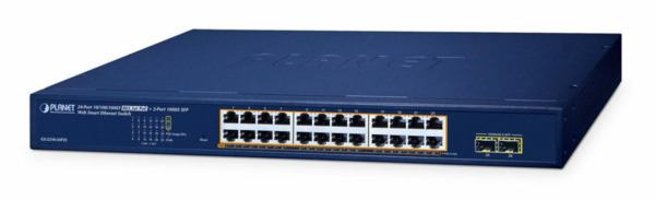 Planet GS-2210-24P2S 24-Port 10/100/1000T 802.3at