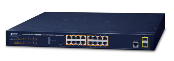 Planet GS-4210-16P2S IPv6/IPv4, 16-Port Managed
