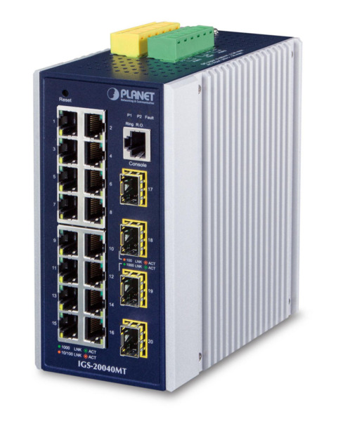 Planet IGS-20040MT IP30 Industrial 16* 10/100/100
