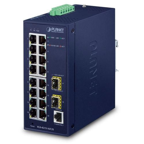 Planet IGS-4215-16T2S IP30 Industrial L2/L4 16-Port