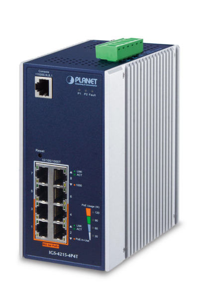 Planet IGS-4215-4P4T IP30 Industrial L2/L4 4-Port
