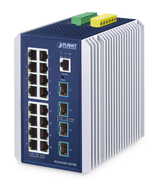 Planet IGS-6325-16T4X IP30 Industrial L3 16-Port