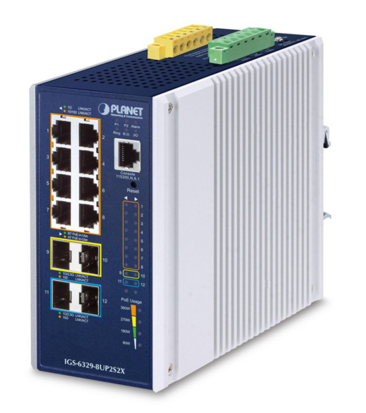 Planet IGS-6329-8UP2S2X IP30 DIN-rail Industrial L3