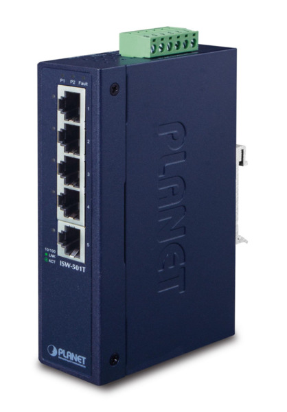 Planet ISW-501T IP30 Slim Type 5-P Industrial