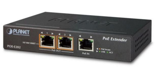 Planet POE-E202 1-Port 802.3at PoE+ to 2-Port