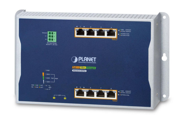 Planet WGS-4215-8HP2S IP30, IPv6/IPv4, 4-Port