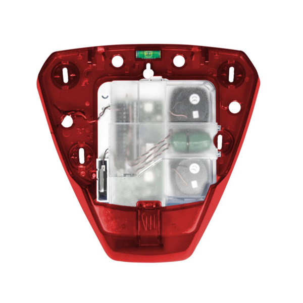 Pyronix Hikvision PYRO-68 FPDELTAE-BR Base roja de sirena Pyronix con módulo PCB y batería. Con Piezoeléctrico. Sin cubierta.