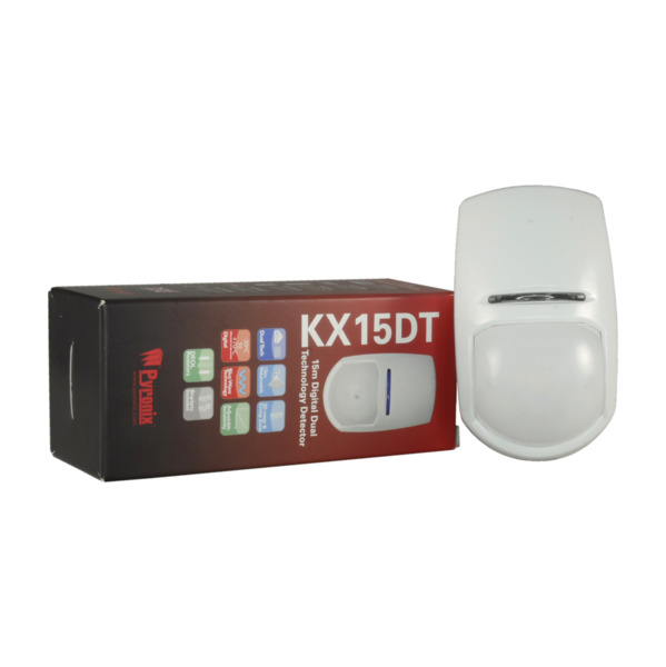 PYRONIX KX15DT Detector PIR doble tecnología - Apto para uso en interior - 1 PIR Infrarrojos, 1 Microondas - Cableado - Rango de (7)