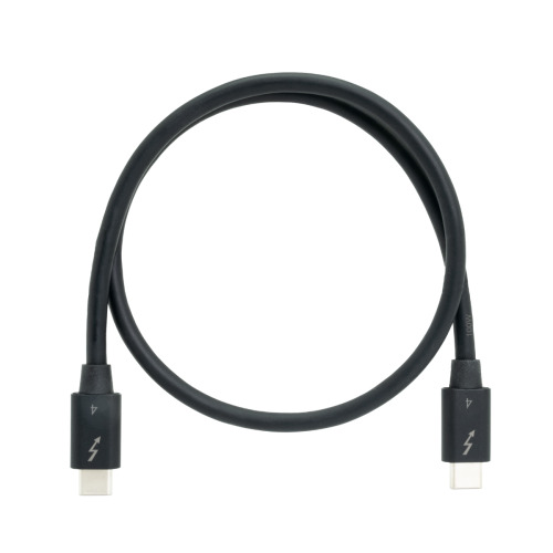 QNAP CAB-TBT4-0M5 cable Thunderbolt 0,5 m 40 Gbit/s Negro (1)
