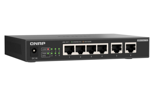 QNAP QSW-2104-2T-R2 switch No administrado 10G Ethernet (100/1000/10000) Escritorio Negro (5)