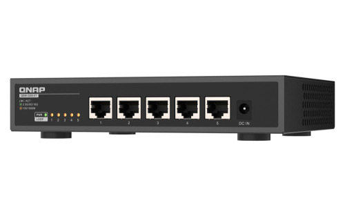 QNAP QSW-3205-5T switch No administrado 10G Ethernet (100/1000/10000) Escritorio Negro (2)