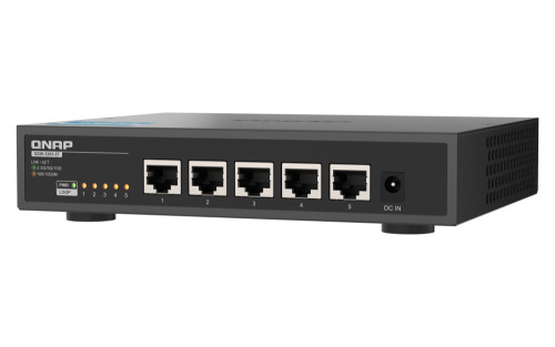 QNAP QSW-3205-5T switch No administrado 10G Ethernet (100/1000/10000) Escritorio Negro (4)