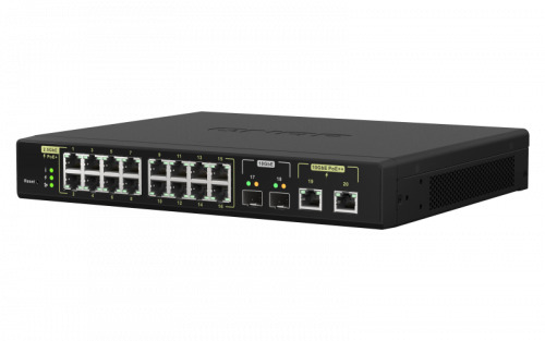 QNAP QSW-M2116P-2T2S switch Gestionado L2 Energía sobre Ethernet (PoE) Negro (5)