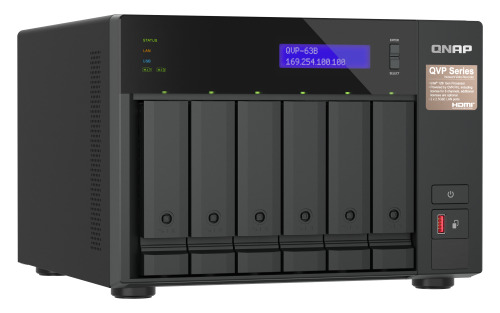 QNAP QVP-63B servidor de almacenamiento NAS Torre Intel® Core™ i3 16 GB DDR4 0 TB Negro (2)