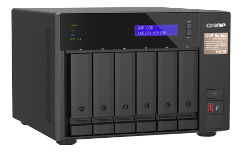 QNAP QVP-63B servidor de almacenamiento NAS Torre Intel® Core™ i3 16 GB DDR4 0 TB Negro (3)