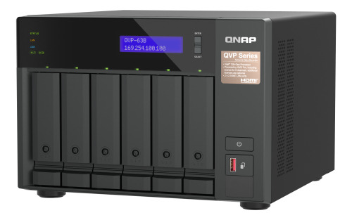 QNAP QVP-63B servidor de almacenamiento NAS Torre Intel® Core™ i3 16 GB DDR4 0 TB Negro (5)