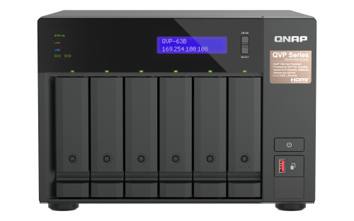 QNAP QVP-63B servidor de almacenamiento NAS Torre Intel® Core™ i3 16 GB DDR4 0 TB Negro