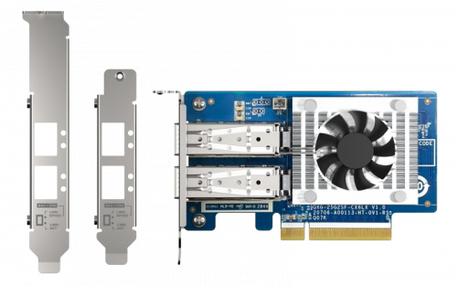 QNAP QXG-25G2SF-CX6 adaptador y tarjeta de red Interno Fibra 25000 Mbit/s