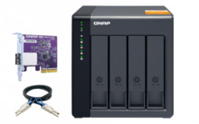 QNAP TL-D400S caja para disco duro externo Carcasa de disco duro/SSD Negro, Gris 2.5/3.5"