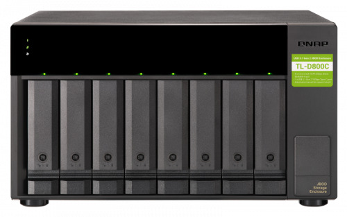 QNAP TL-D800C caja para disco duro externo Carcasa de disco duro/SSD Negro, Gris 2.5/3.5" (2)