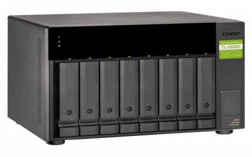 QNAP TL-D800C caja para disco duro externo Carcasa de disco duro/SSD Negro, Gris 2.5/3.5" (5)