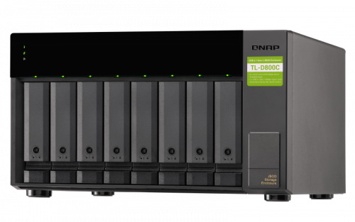 QNAP TL-D800C caja para disco duro externo Carcasa de disco duro/SSD Negro, Gris 2.5/3.5" (4)