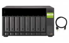QNAP TL-D800C caja para disco duro externo Carcasa de disco duro/SSD Negro, Gris 2.5/3.5"