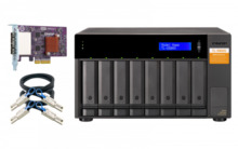 QNAP TL-D800S caja para disco duro externo Carcasa de disco duro/SSD Negro, Gris 2.5/3.5"