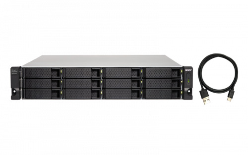 QNAP TL-R1200C-RP caja para disco duro externo Carcasa de disco duro/SSD Negro, Gris 2.5/3.5" (1)