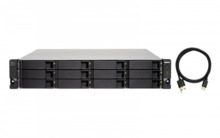 QNAP TL-R1200C-RP caja para disco duro externo Carcasa de disco duro/SSD Negro, Gris 2.5/3.5"