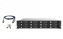 QNAP TL-R1220Sep-RP 2.5/3.5" Carcasa de disco duro/SSD Negro, Gris