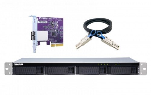 QNAP TL-R400S caja para disco duro externo Carcasa de disco duro/SSD Negro, Gris 2.5/3.5"