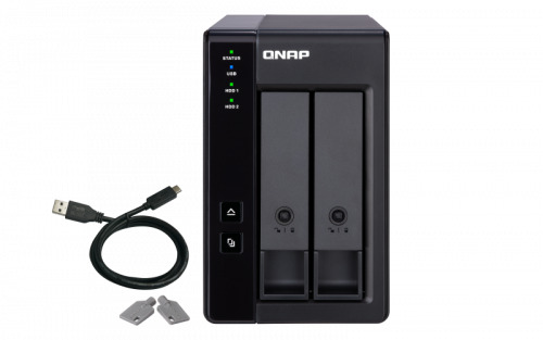 QNAP TR-002 unidad de disco multiple Negro (1)