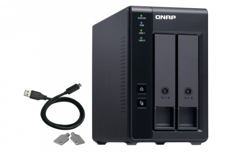 QNAP TR-002 unidad de disco multiple Negro (2)