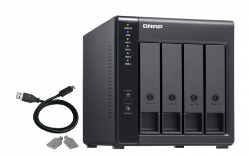 QNAP TR-004 unidad de disco multiple Negro (4)